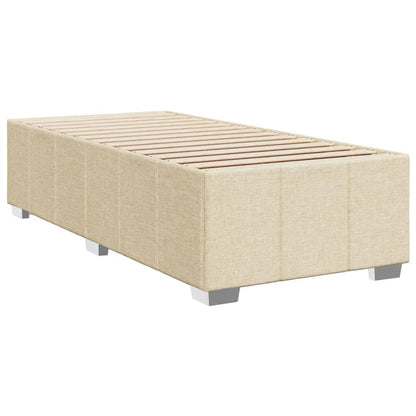 Boxspringbett mit Matratze Creme 80x200 cm Stoff