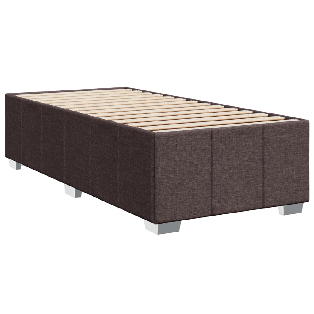 Boxspringbett mit Matratze Dunkelbraun 90x190 cm Stoff