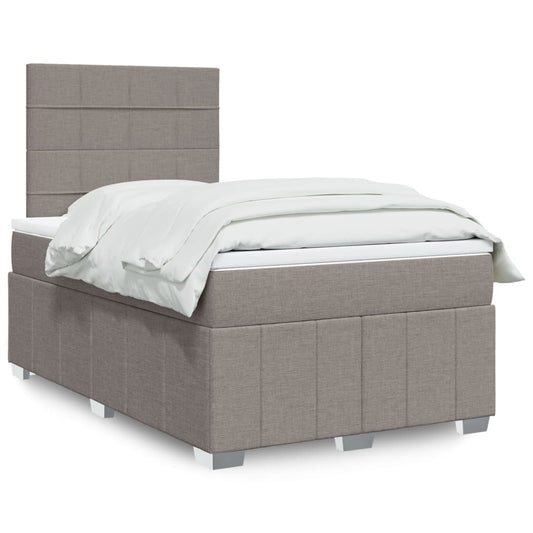 Boxspringbett mit Matratze Taupe 120x190 cm Stoff