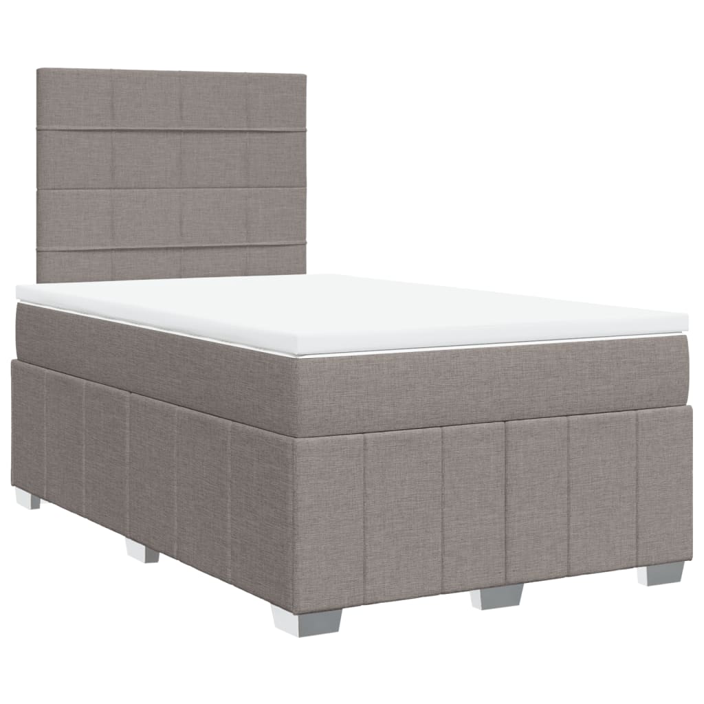 Boxspringbett mit Matratze Taupe 120x200 cm Stoff