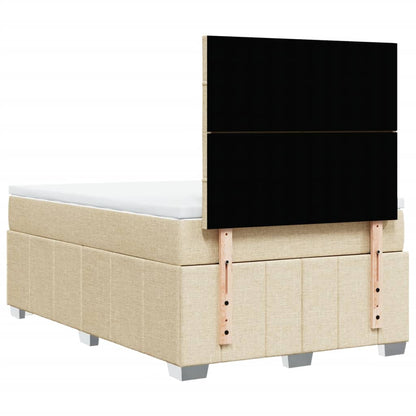 Boxspringbett mit Matratze Creme 120x200 cm Stoff