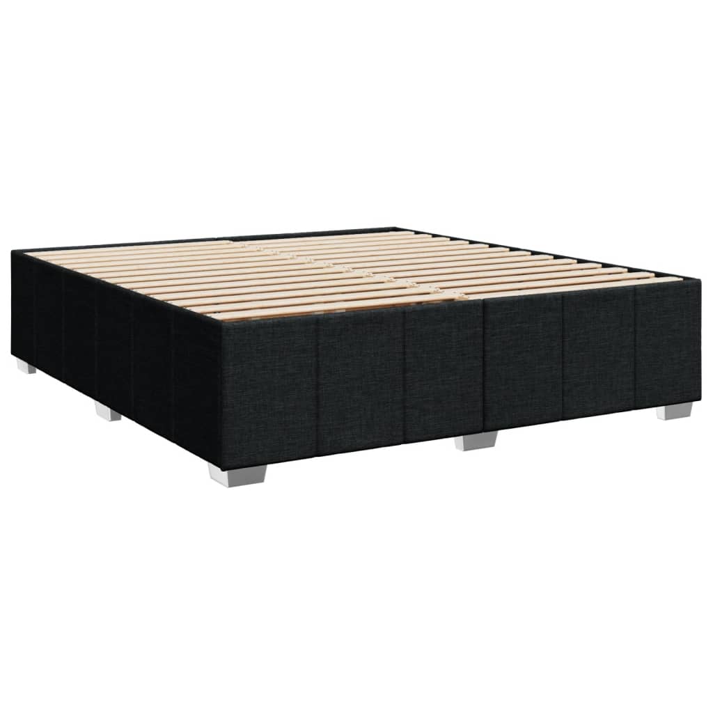 Boxspringbett mit Matratze Schwarz 180x200 cm Stoff