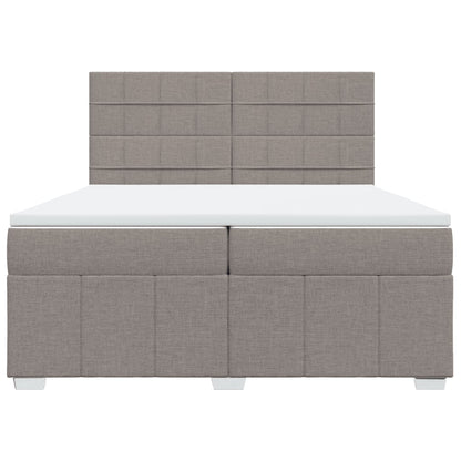 Boxspringbett mit Matratze Taupe 200x200 cm Stoff