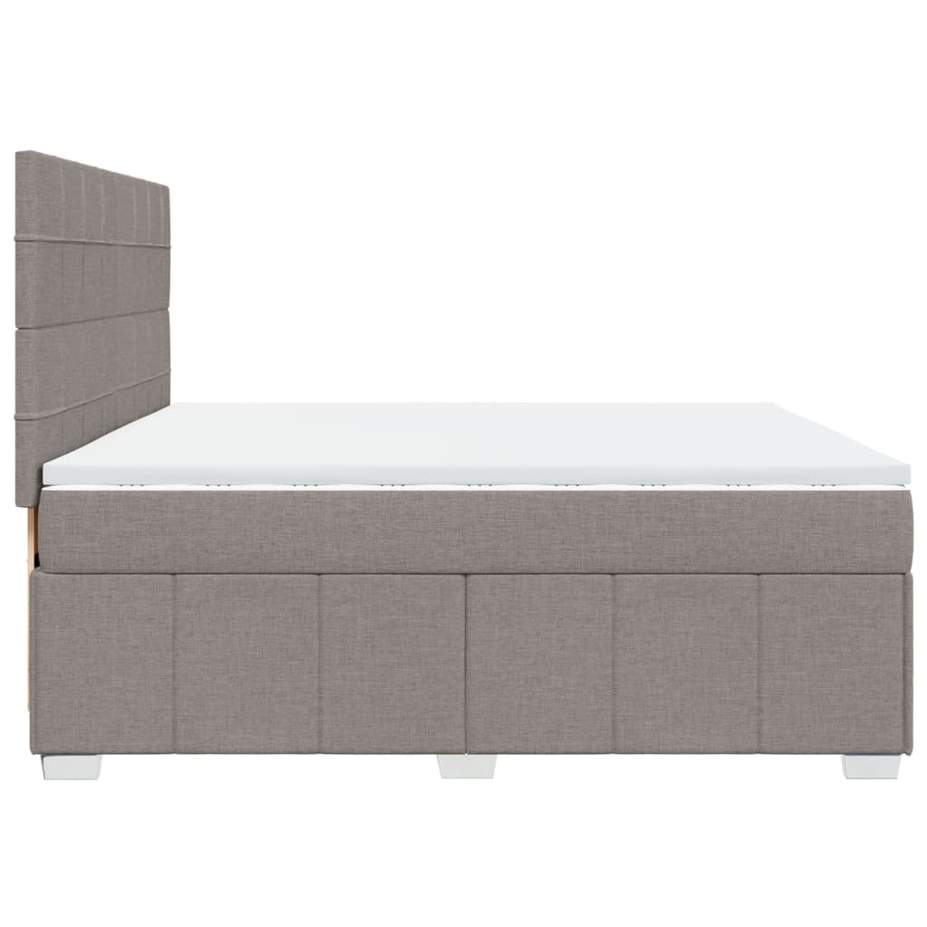 Boxspringbett mit Matratze Taupe 200x200 cm Stoff