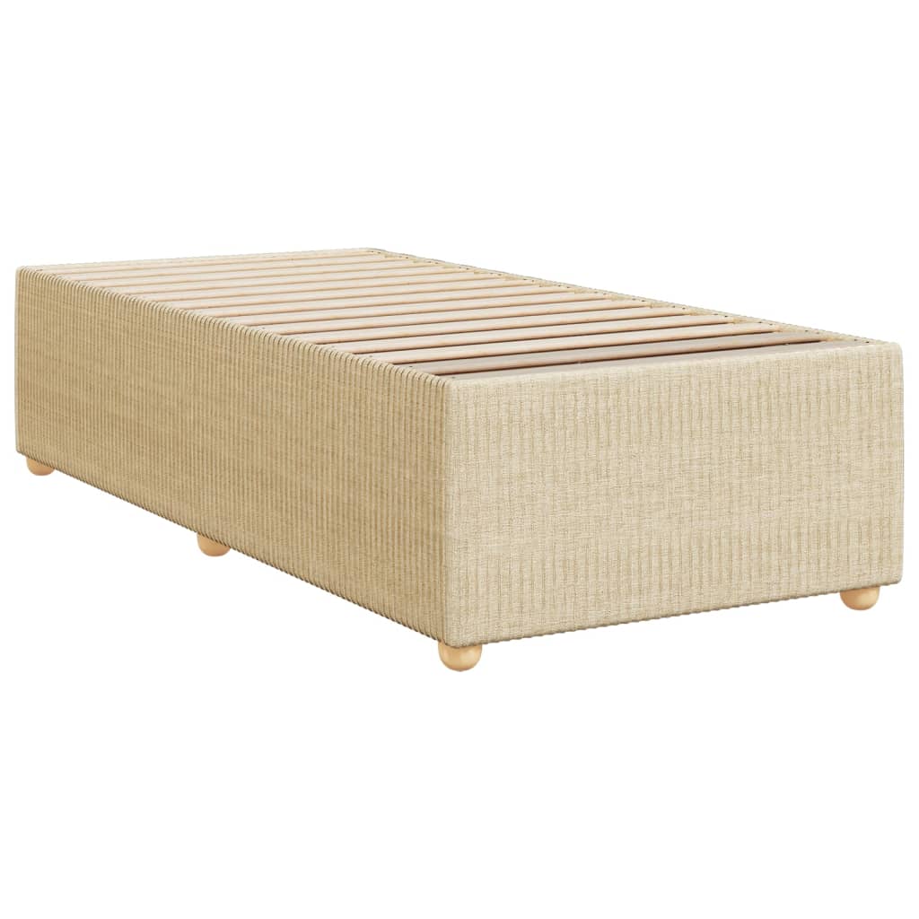 Boxspringbett mit Matratze Creme 80x200 cm Stoff