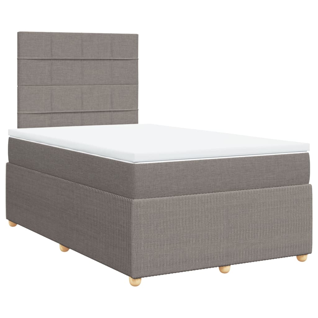 Boxspringbett mit Matratze Taupe 120x190 cm Stoff