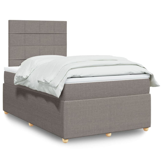 Boxspringbett mit Matratze Taupe 120x190 cm Stoff