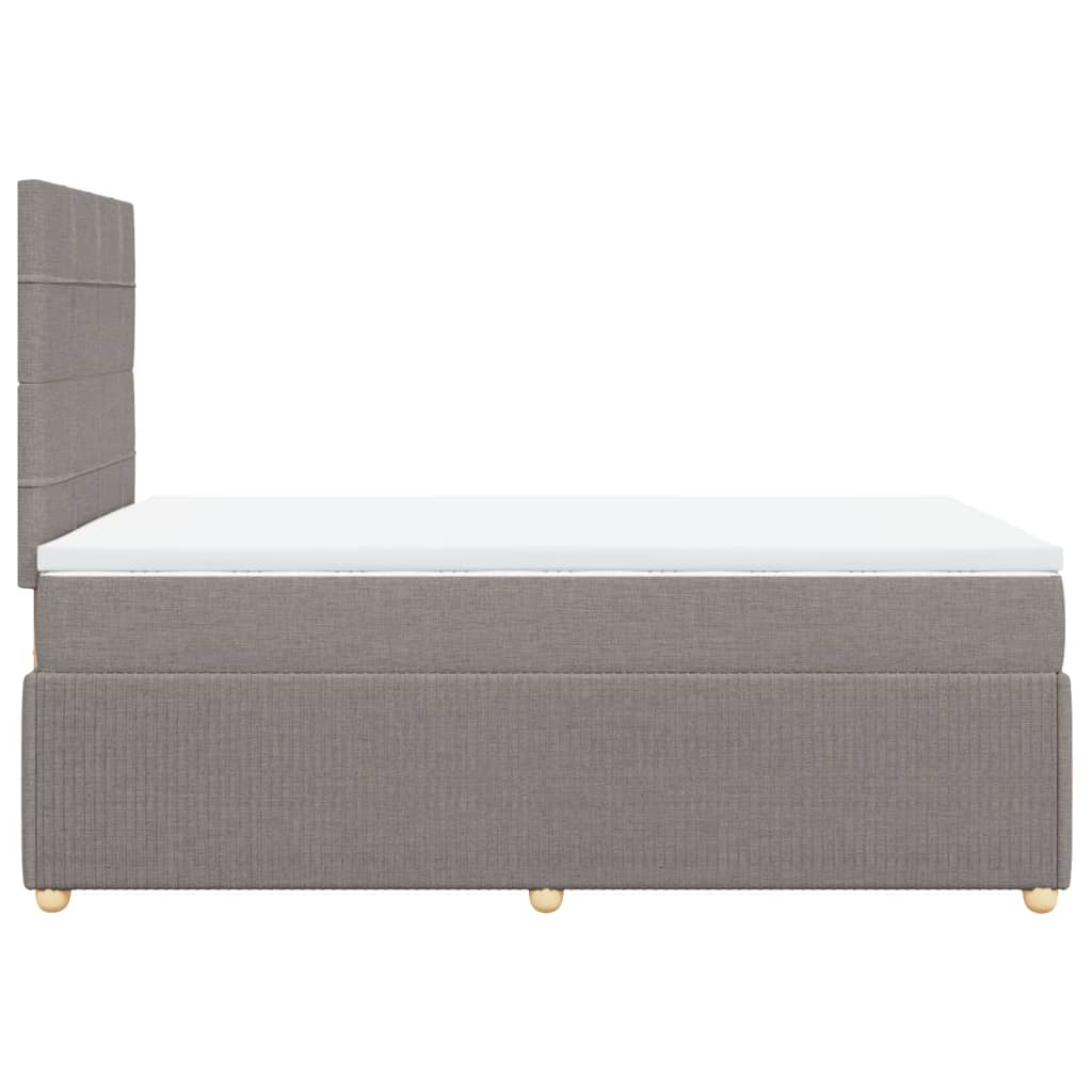 Boxspringbett mit Matratze Taupe 120x200 cm Stoff