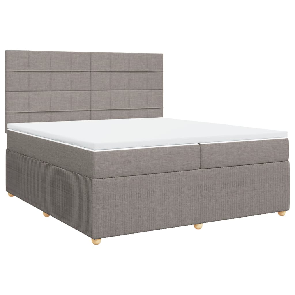 Boxspringbett mit Matratze Taupe 200x200 cm Stoff