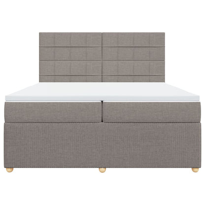 Boxspringbett mit Matratze Taupe 200x200 cm Stoff