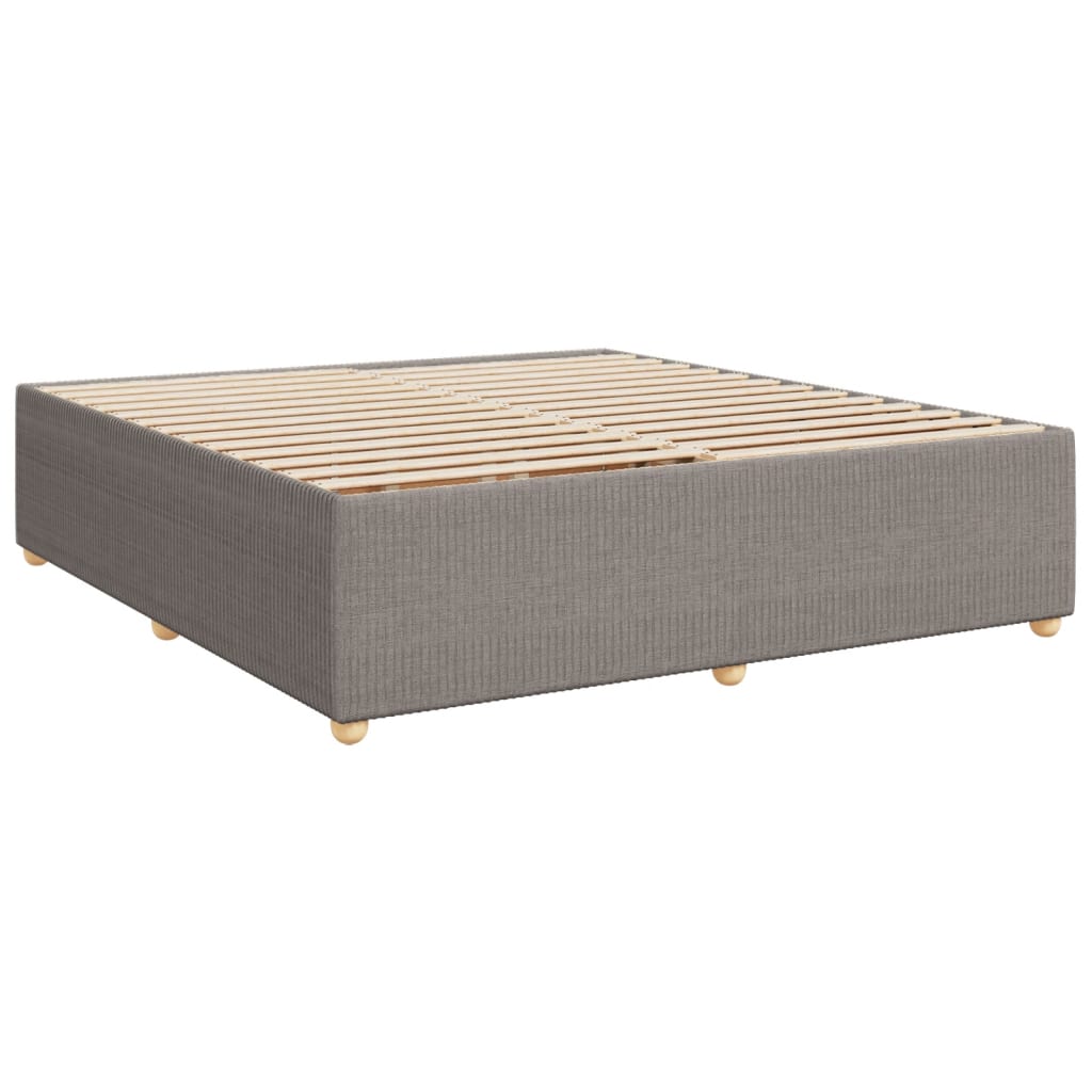 Boxspringbett mit Matratze Taupe 200x200 cm Stoff