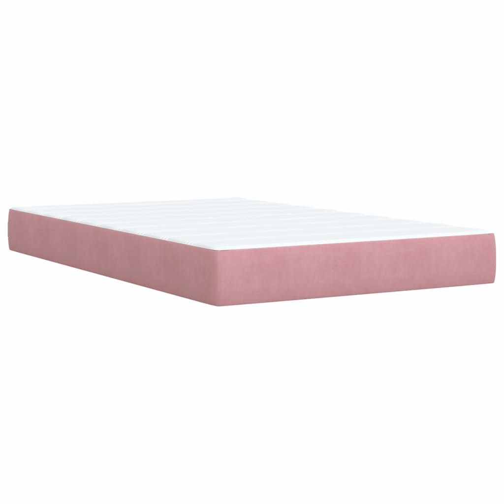 Boxspringbett mit Matratze Rosa 120x190 cm Samt