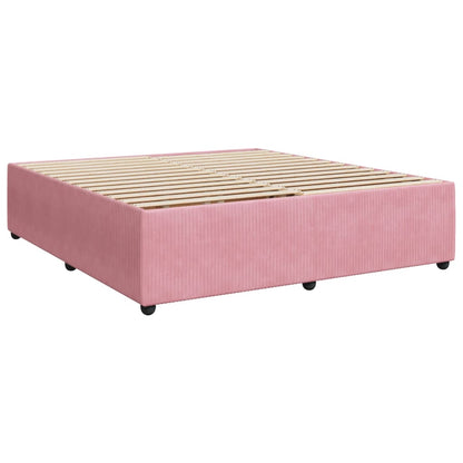 Boxspringbett mit Matratze Rosa 200x200 cm Samt