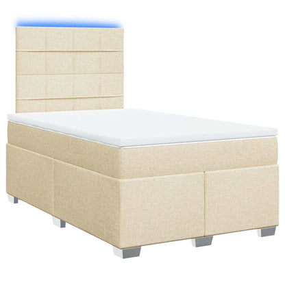 Boxspringbett mit Matratze Creme 120x200 cm Stoff