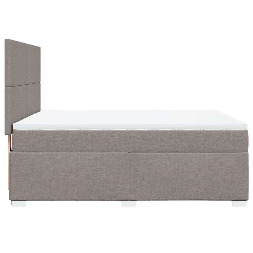 Boxspringbett mit Matratze Taupe 160x200 cm Stoff