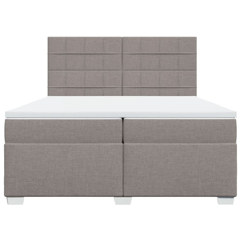 Boxspringbett mit Matratze Taupe 200x200 cm Stoff