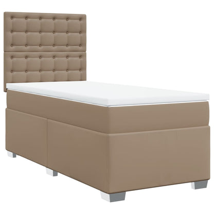 Boxspringbett Matratze Cappuccino-Braun 100x200cm Kunstleder