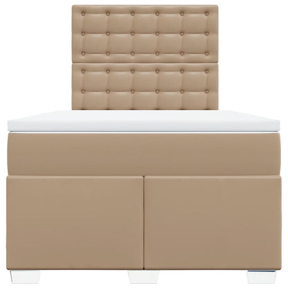 Boxspringbett Matratze Cappuccino-Braun 120x190 cm Kunstleder