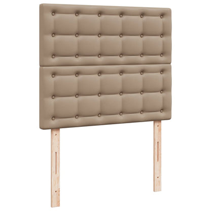 Boxspringbett Matratze Cappuccino-Braun 120x190 cm Kunstleder