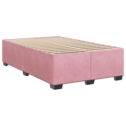 Boxspringbett mit Matratze Rosa 120x190 cm Samt