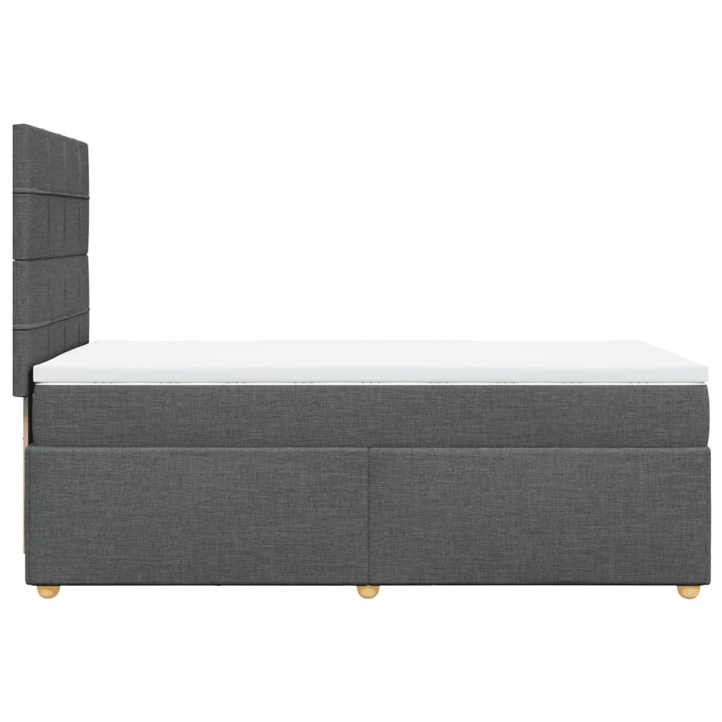 Boxspringbett mit Matratze Dunkelgrau 90x190 cm Stoff