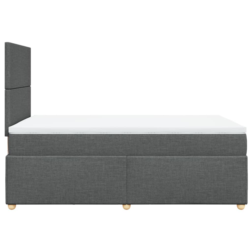 Boxspringbett mit Matratze Dunkelgrau 120x190 cm Stoff