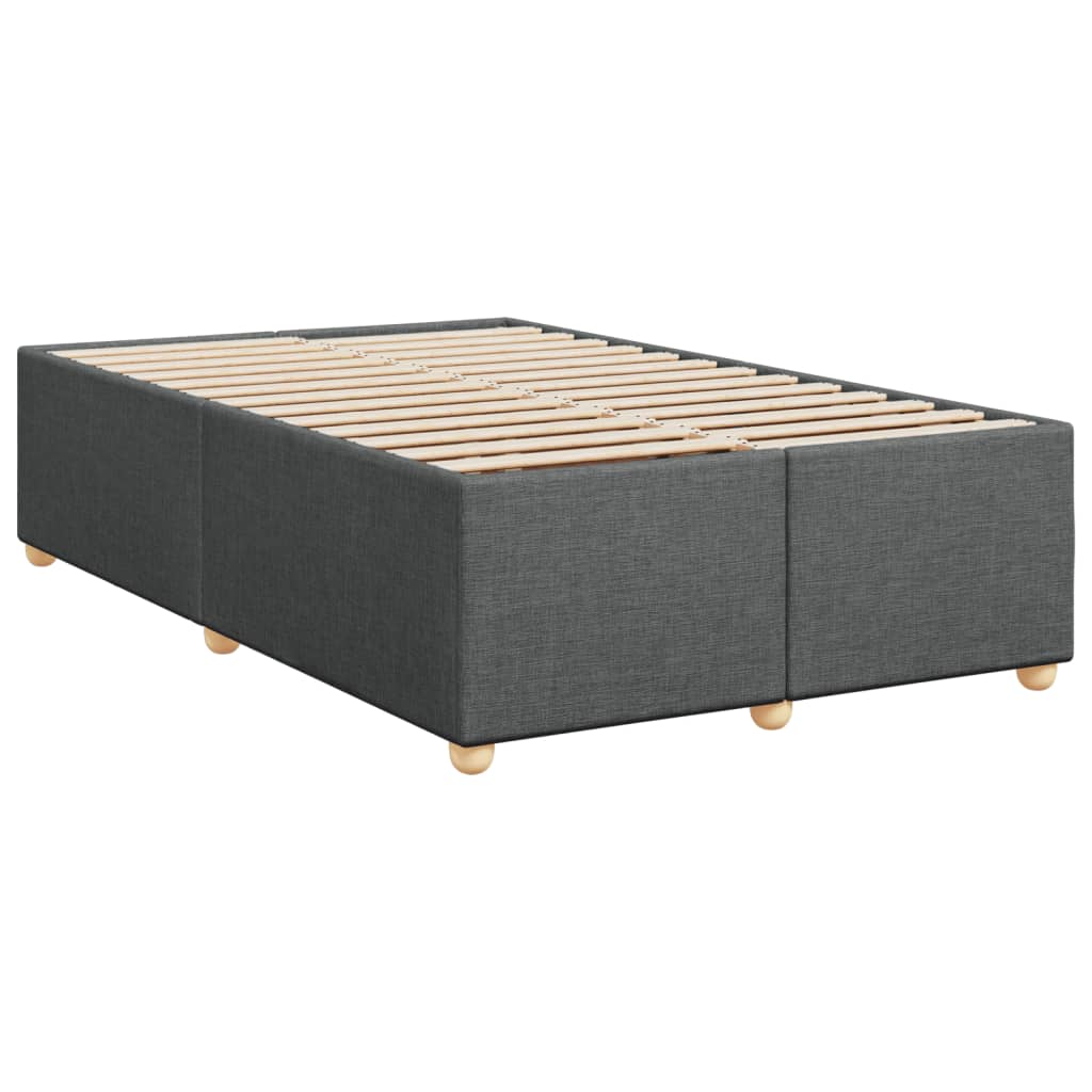 Boxspringbett mit Matratze Dunkelgrau 120x190 cm Stoff