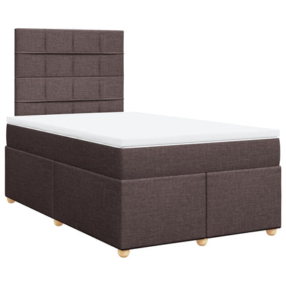 Boxspringbett mit Matratze Dunkelbraun 120x200 cm Stoff