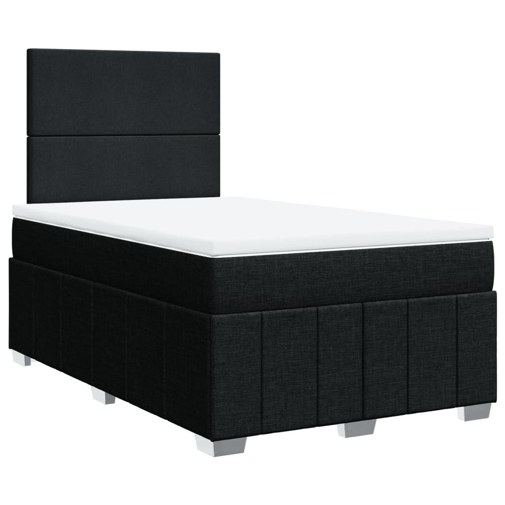 Boxspringbett mit Matratze Schwarz 120x190 cm Stoff