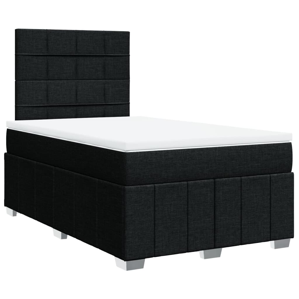 Boxspringbett mit Matratze Schwarz 120x190 cm Stoff