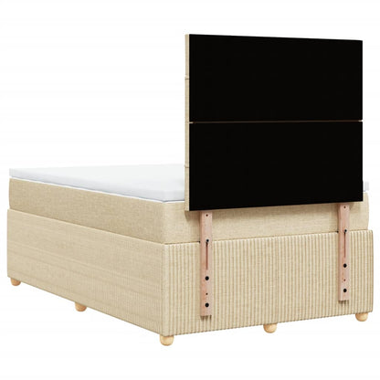 Boxspringbett mit Matratze Creme 120x190 cm Stoff