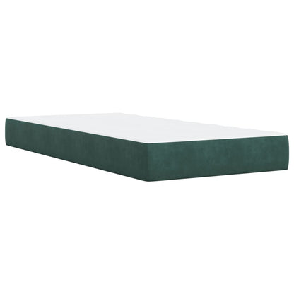 Boxspringbett mit Matratze Dunkelgrün 100x200 cm Samt