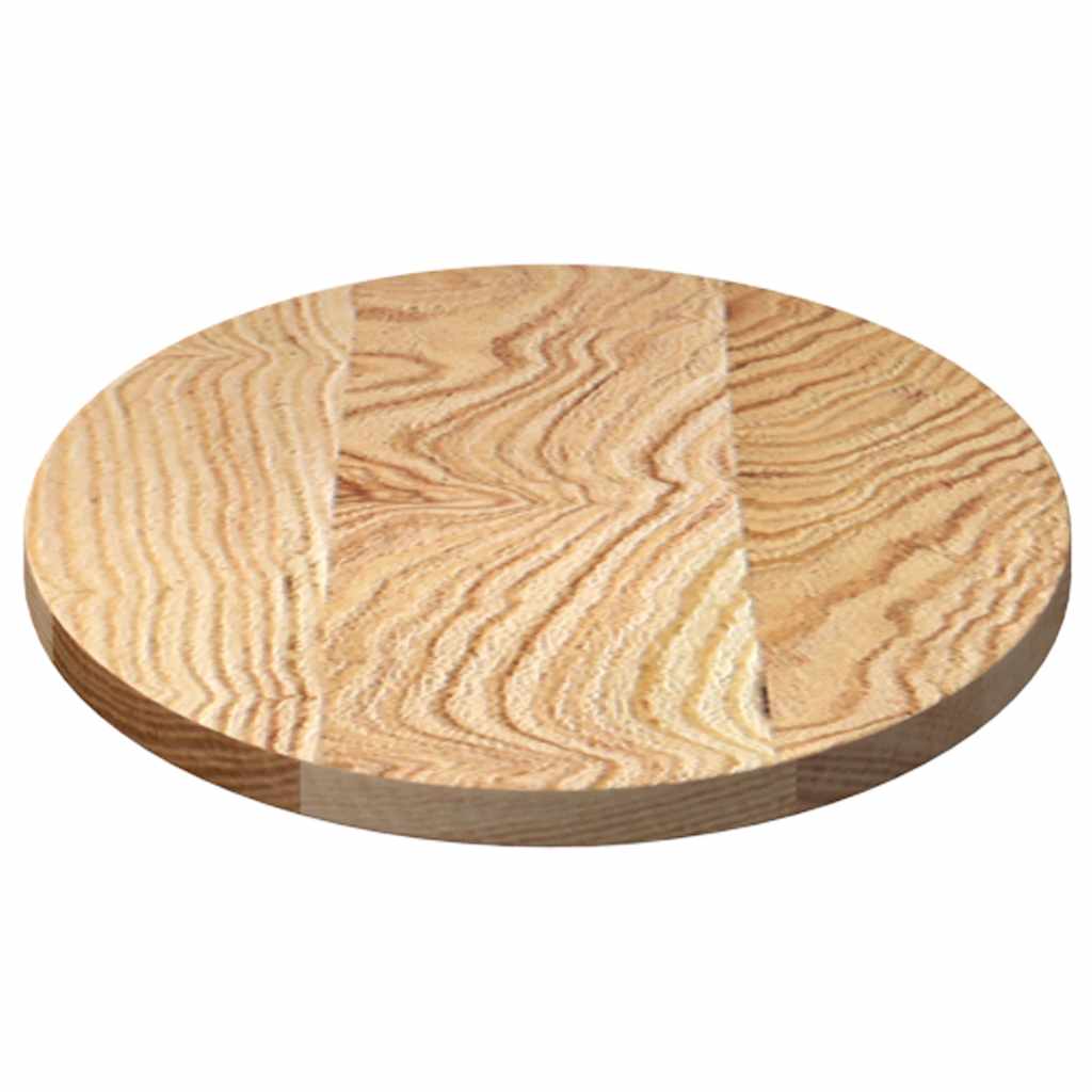 Tischplatte 80x40x2 cm Massivholz Eiche Oval