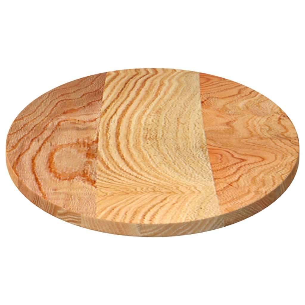 Tischplatte Hellbraun 100x50x2 cm Massivholz Eiche Oval