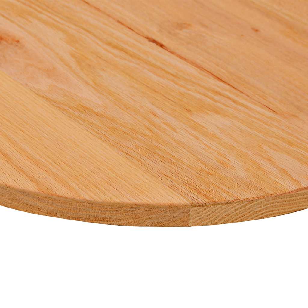 Tischplatte Hellbraun 100x50x2 cm Massivholz Eiche Oval