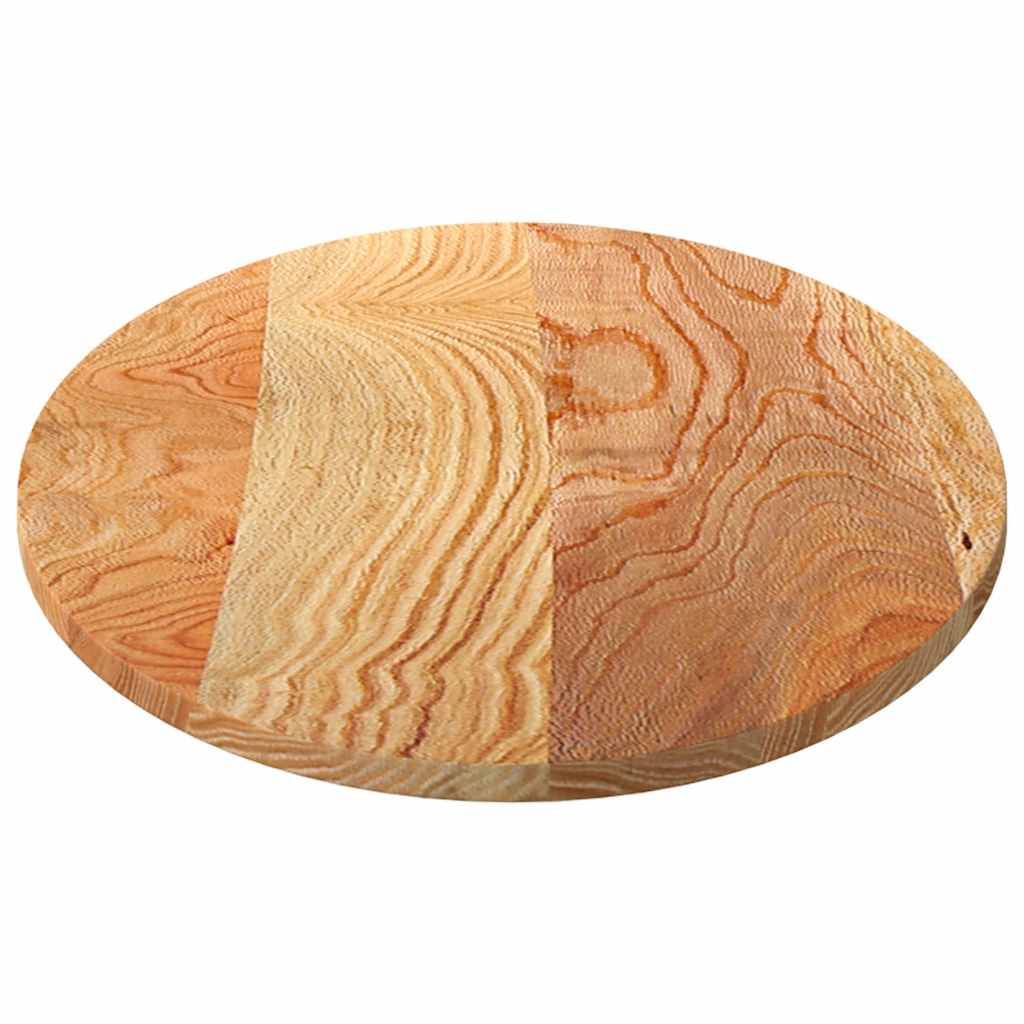 Tischplatte Hellbraun 120x60x2 cm Massivholz Eiche Oval