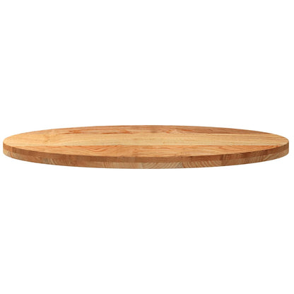 Tischplatte Hellbraun 100x50x4 cm Massivholz Eiche Oval