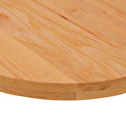 Tischplatte Hellbraun 100x50x4 cm Massivholz Eiche Oval