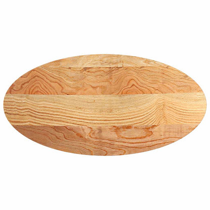 Tischplatte Hellbraun 120x60x4 cm Massivholz Eiche Oval