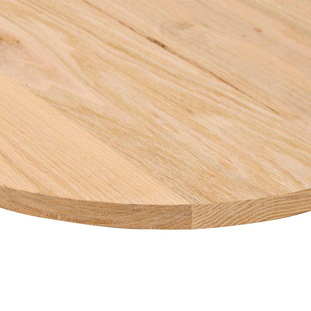 Tischplatte 100x50x2 cm Massivholz Eiche Oval