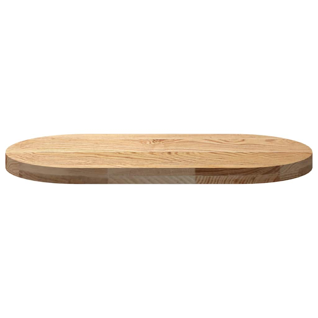 Tischplatte 80x40x4 cm Massivholz Eiche Oval