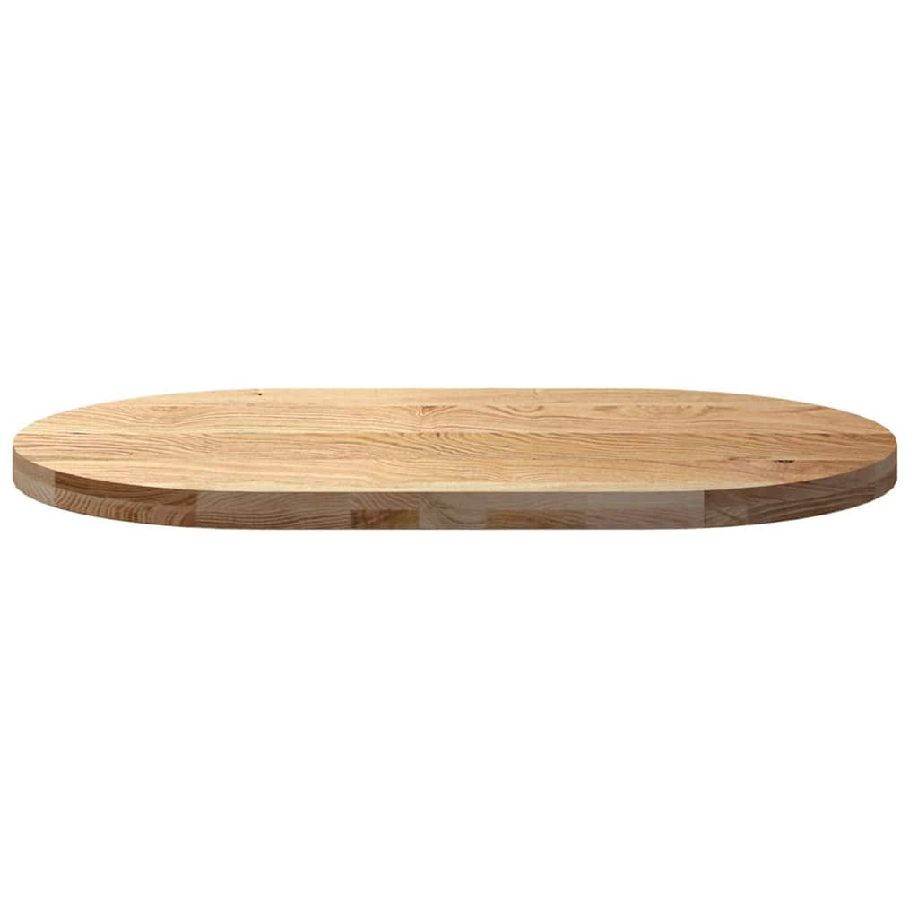 Tischplatte 100x50x4 cm Massivholz Eiche Oval