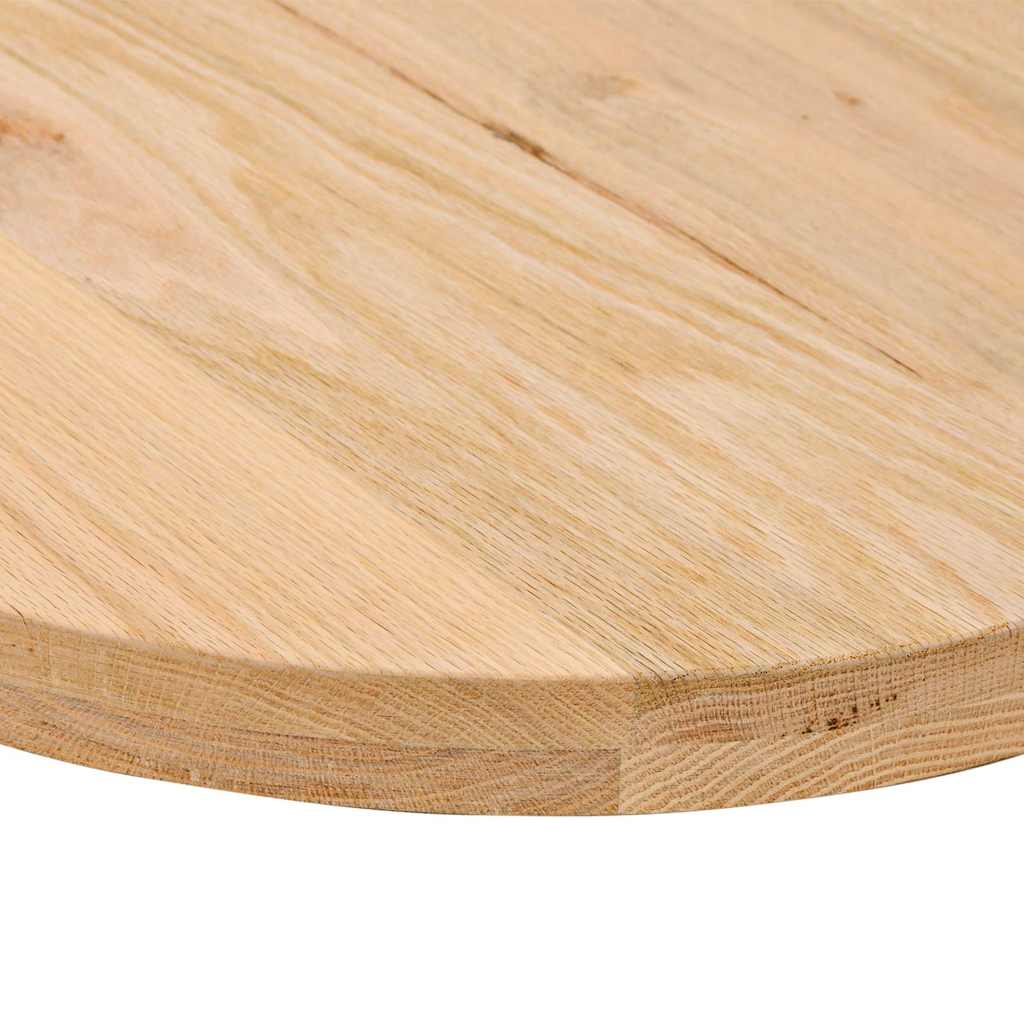 Tischplatte 100x50x4 cm Massivholz Eiche Oval