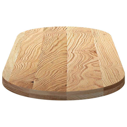 Tischplatte 140x60x4 cm Massivholz Eiche Oval