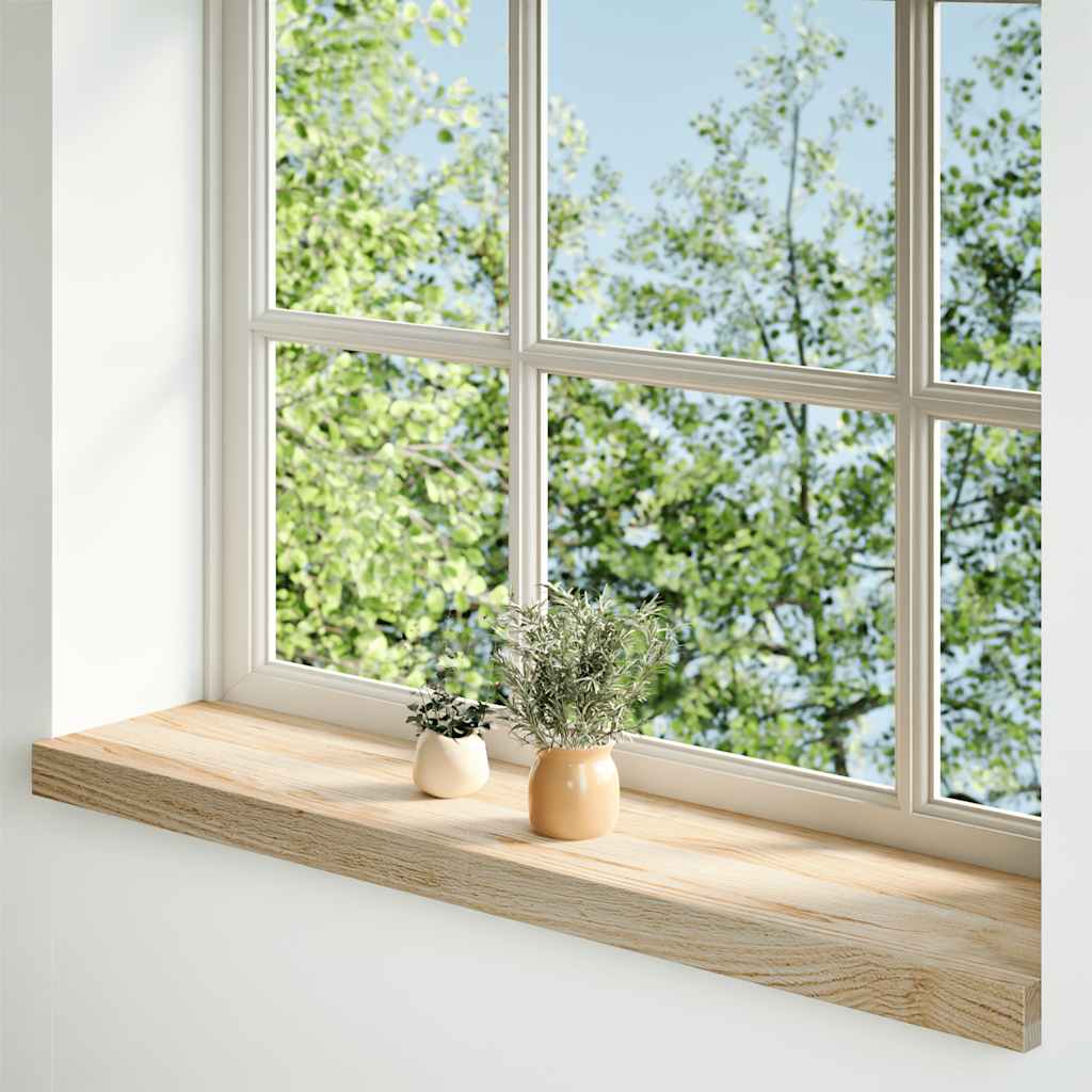 Fensterbänke 2 Stk. Unbehandelt 70x20x2 cm Massivholz Eiche