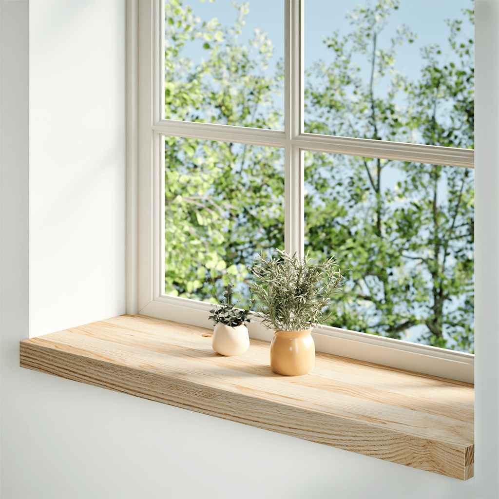 Fensterbänke 2 Stk. Unbehandelt 70x25x2 cm Massivholz Eiche