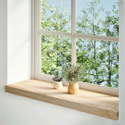 Fensterbänke 2 Stk. Unbehandelt 80x25x2 cm Massivholz Eiche