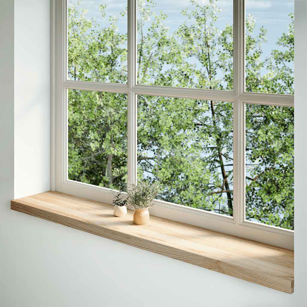 Fensterbänke 2 Stk. Unbehandelt 140x25x2 cm Massivholz Eiche