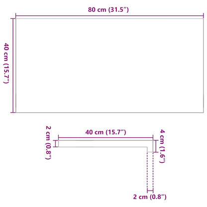 Fensterbänke 2 Stk. Unbehandelt 80x40x2 cm Massivholz Eiche