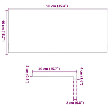 Fensterbänke 2 Stk. Unbehandelt 90x40x2 cm Massivholz Eiche